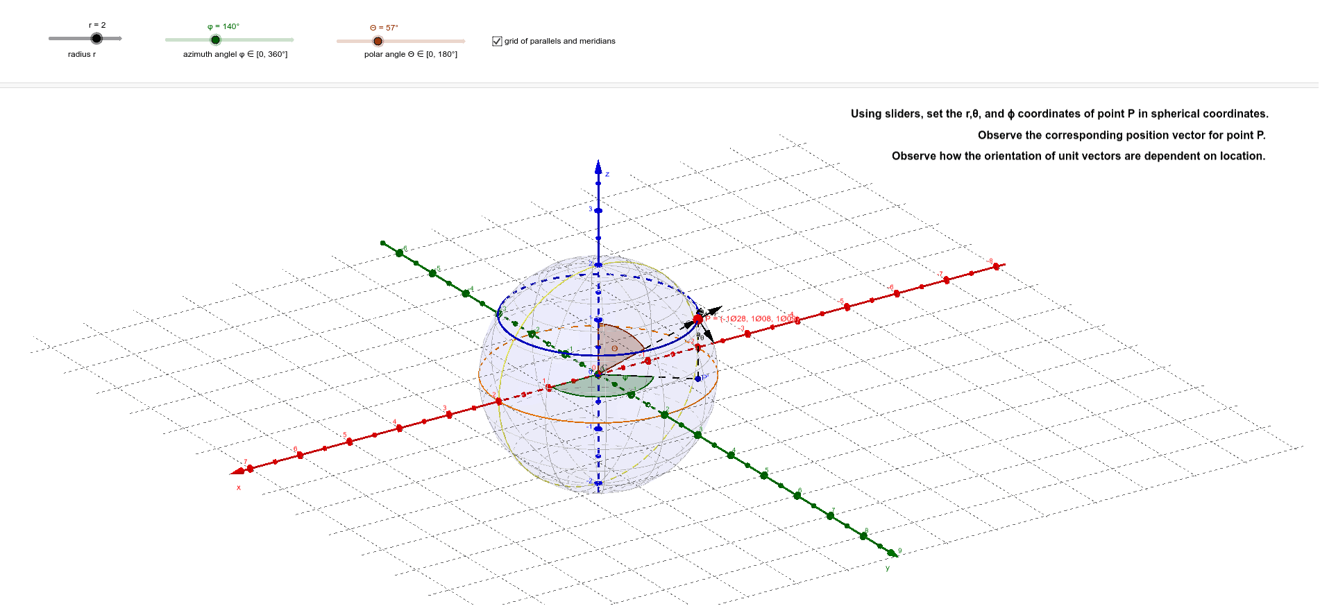 spherical coordinates calculator